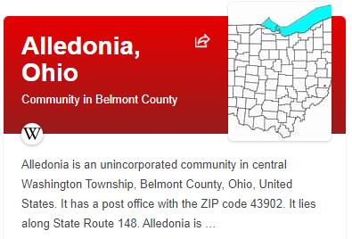 Alledonia, Ohio Population
