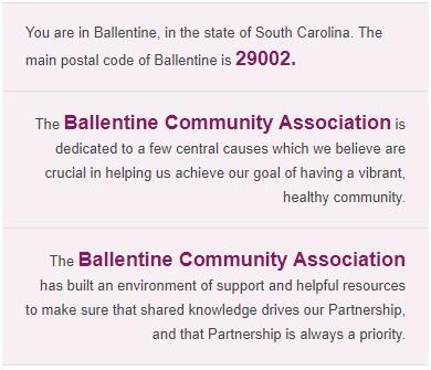 Ballentine, South Carolina Population